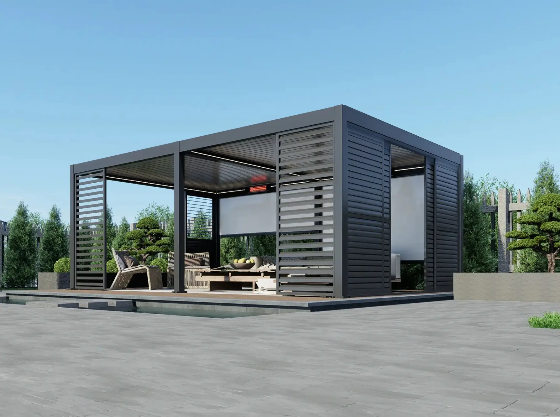 Outdoor living installation by 99 Pergolas