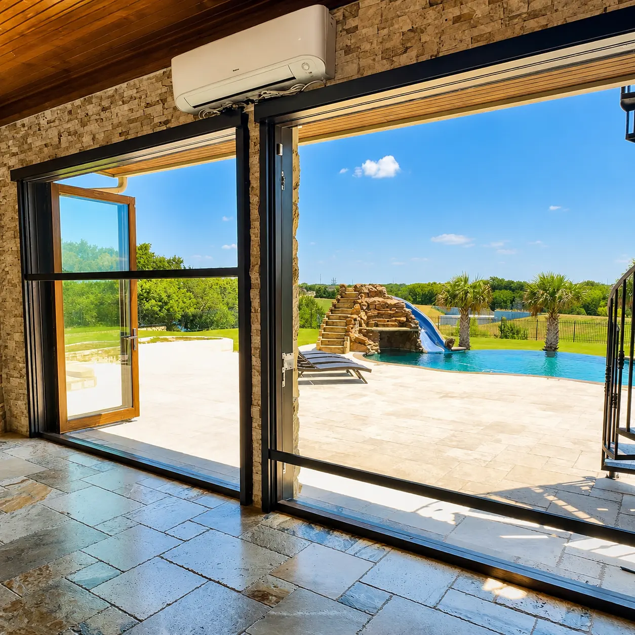 Motorized patio screens project in Prosper, TX